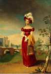 Portrait of Empress Elizabeth Alexyevna in the Park of Tsarskoye Selo copy  - Hermitage